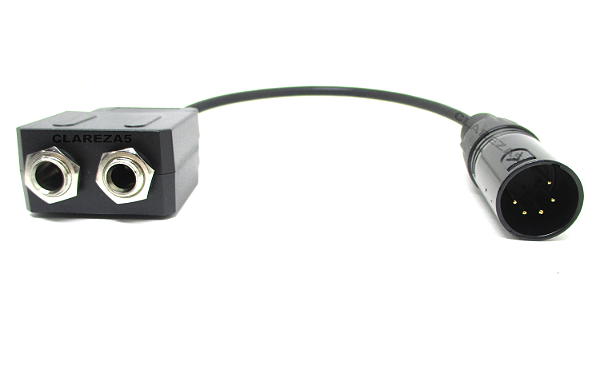 Adaptador de fone headset dual plug para Airbus ou ATR 5 pinos XLR