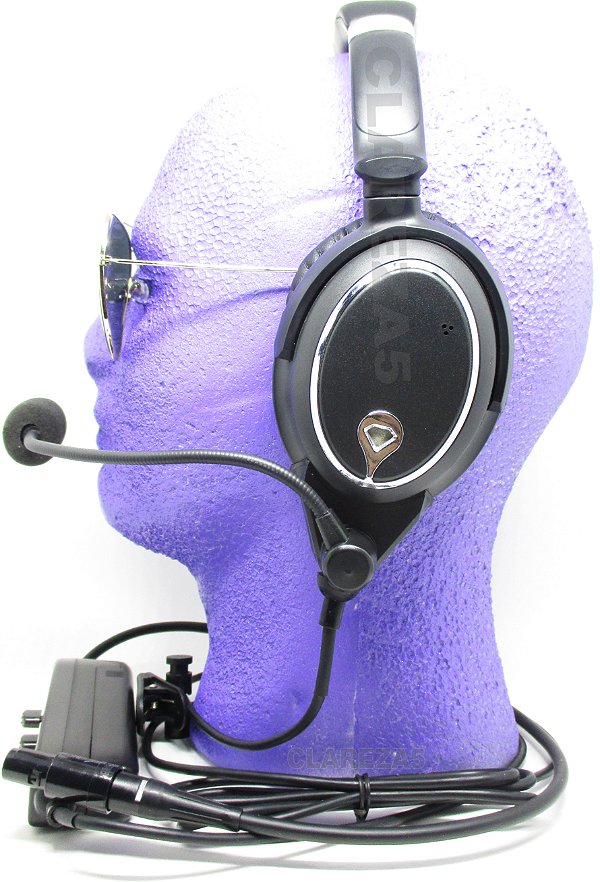Fone Headset para Helicóptero Plug 6 pinos six pin piloto ou passageiro com cancelamento de ruídos