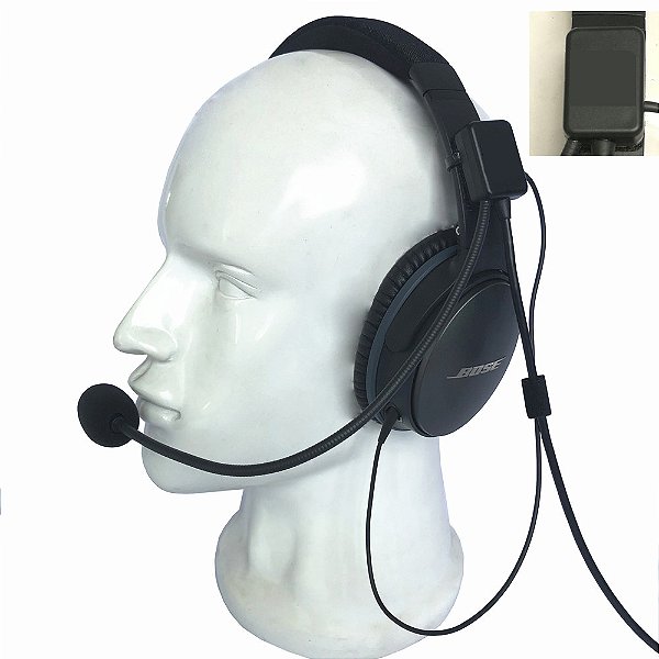 Conversor de headset padrão P2 / P3 para uso Aeronáutico Aeronaves Airbus ou ATR