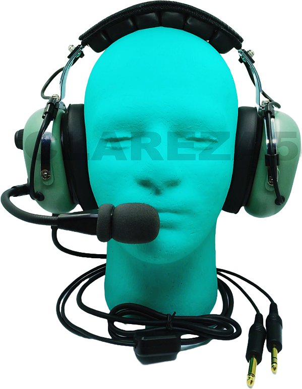 Headset Aeronáutico Modelo Clássico Para Pilotos ou Passageiros Avião Leve Ultraleve