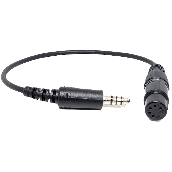 Adaptador Fone Aeronáutico 5 pinos XLR para U174 Helicóptero