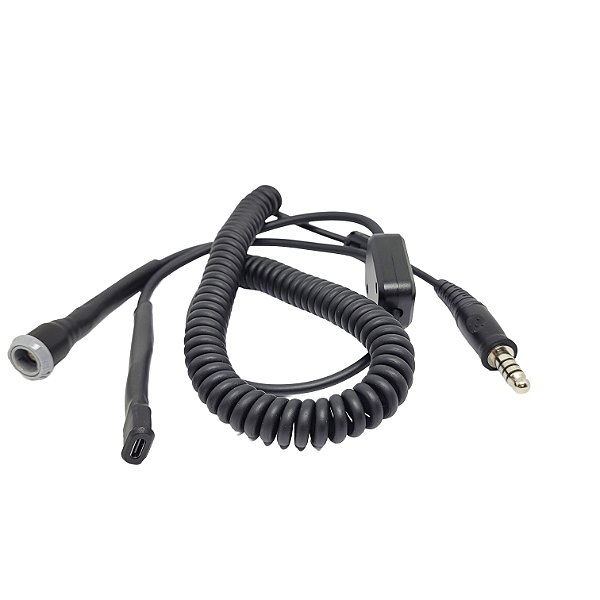 Adaptador de headset Six Pin Lemo 6 Pin para ACFT plug U174 Alimentação USB C