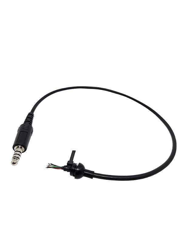 Cabo U174/U curto para reparo reposição fone helicóptero headset piloto