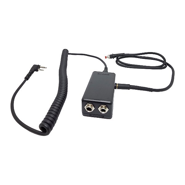 Adaptador Dual Plug para Rádio iCOM com Ptt para instalar no Manche