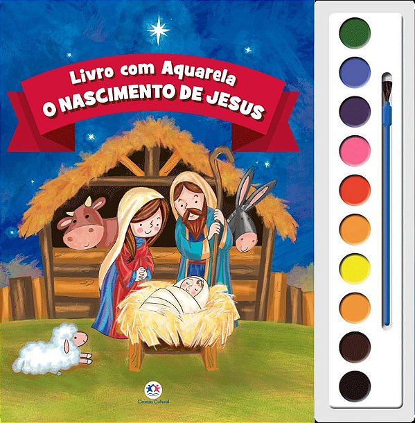 Livro Com Aquarela - O Nascimento De Jesus