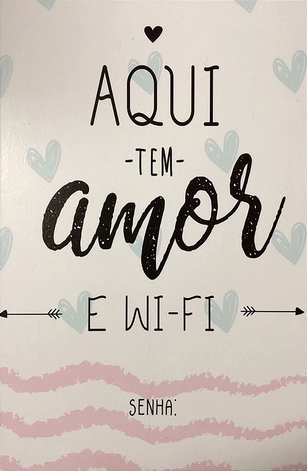 Quadro MDF Grande - Aqui Tem Amor - Branco