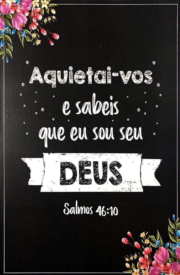 Placa de MDF - Aquietai-vos (18cmx28cm)