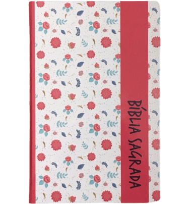 Bíblia Sagrada RC Floral Pink Capa Dura