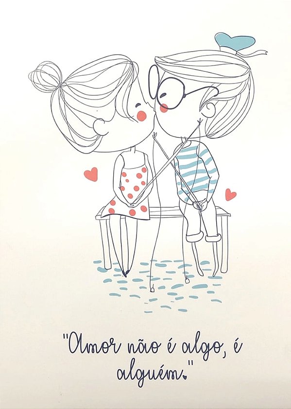 Quadro MDF Médio - Amor Não É Algo