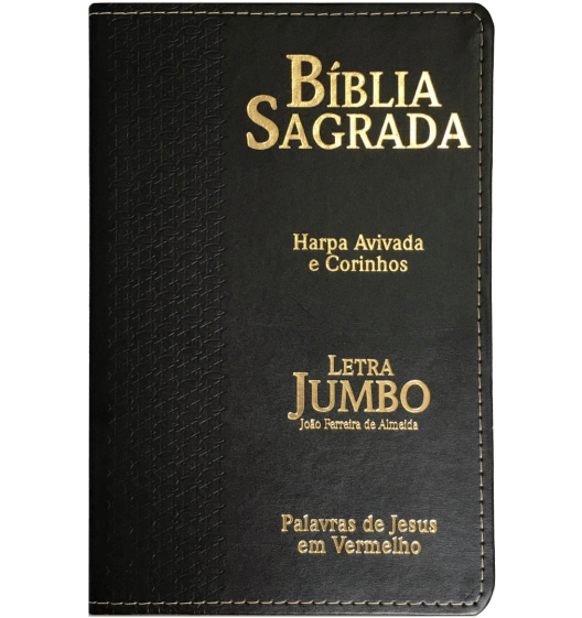 Bíblia RC  Letra Jumbo com Harpa Avivada e Corinhos - Preta