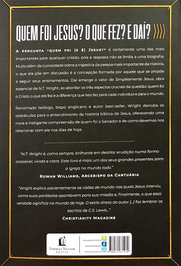 Simplesmente Jesus, N. T. Wright - Thomas Nelson
