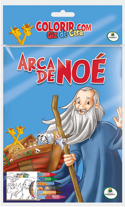 Colorir com Giz de Cera  - Arca de Noé