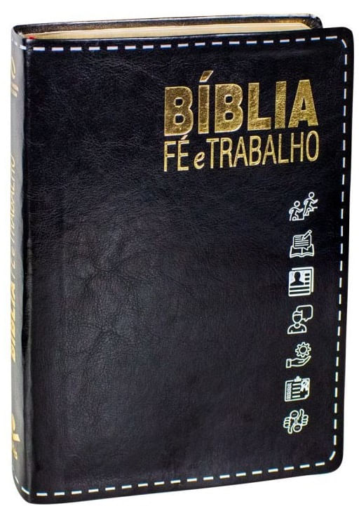 Bíblia Fé E Trabalho Luxo - Preta