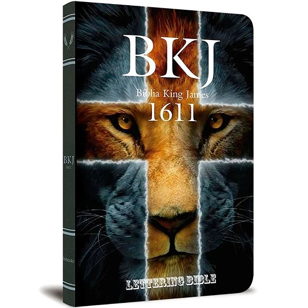 Bíblia King James 1611 - Leão - Cruz - Lettering Bible