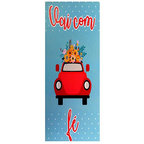 Quadro MDF Pequeno 10x25 - Vai Com Fé