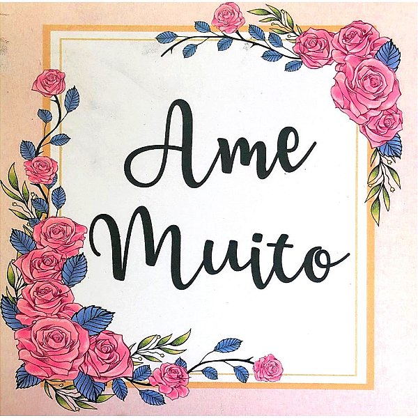Quadro MDF Pequeno 13x13 - Ame Muito