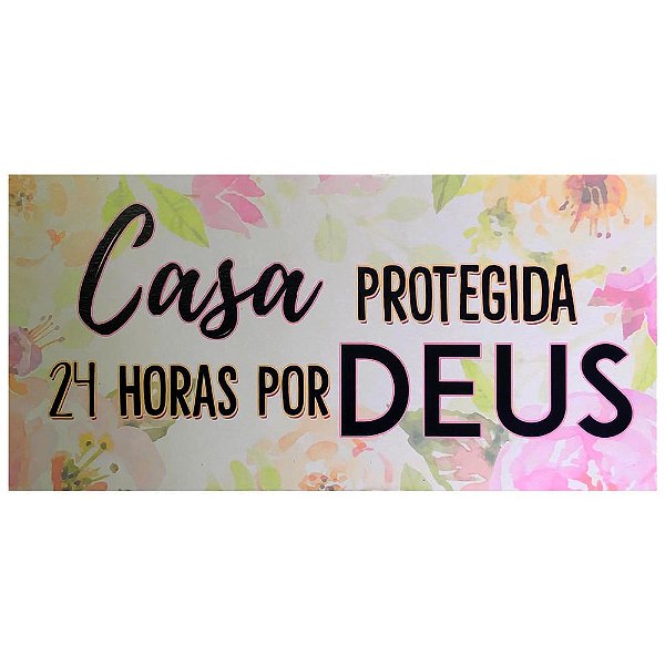 Quadro MDF Pequeno 10x20 -  Casa Protegida 24 Horas