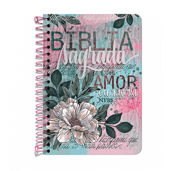 Bíblia Anote - NVI - Espiral - Flor Artística