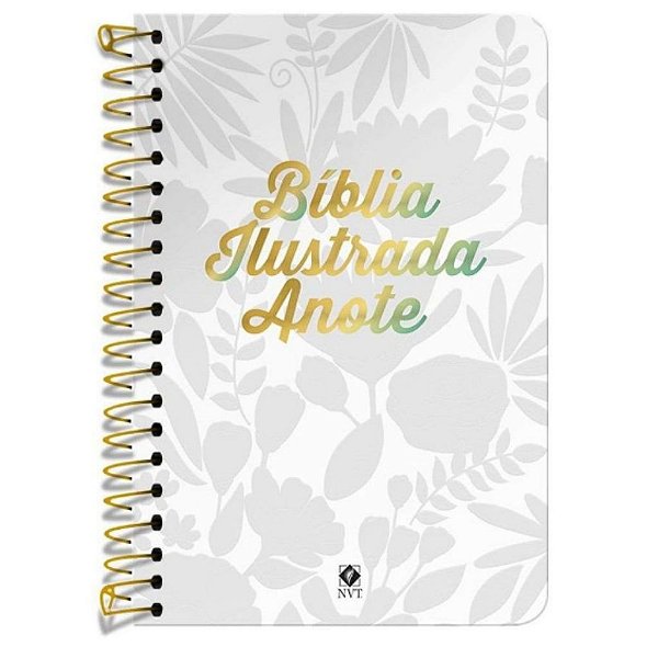 Bíblia Ilustrada Anote - NVT - Espiral - Tela Branca