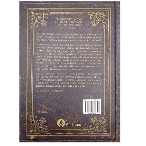 O Livro dos Mártires, John Foxe, Capa Dura - Pão Diário