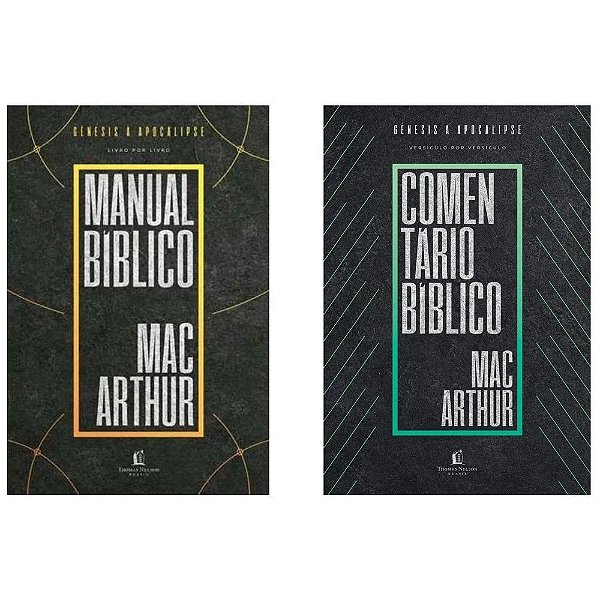 Kit Manual e Comentário Bíblico John MacArthur - (2 livros)