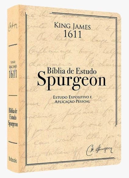 Bíblia King James 1611 de Estudo Expositivo e Aplicação Pessoal Spurgeon - Bege