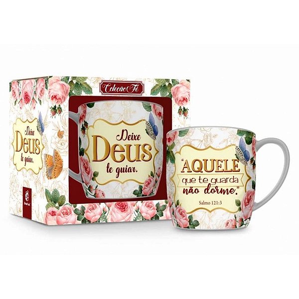 Caneca de Porcelana - Deixe Deus te Guiar
