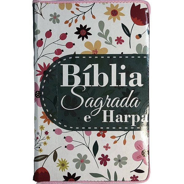Bíblia e Harpa Pentecostal - Letra Hipergigante Plus - Flores - King's Croos