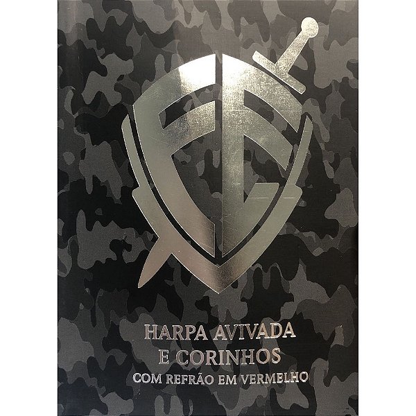 Harpa Avivada e Corinhos Letra Maior, Brochura Escudo Fé - Camuflada