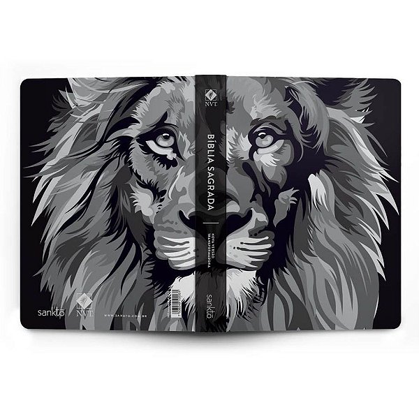 Bíblia NVT Lion Colors Black and White - Capa Dura