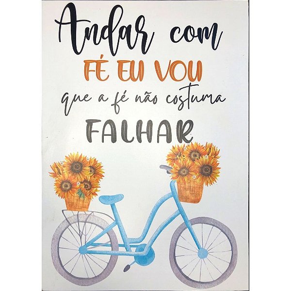 Quadro MDF Grande - Andar com Fé