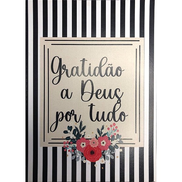 Quadro MDF Médio 15x21 - Gratidão a Deus por Tudo