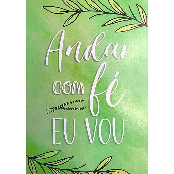 Quadro MDF Médio 15x21 -  Andar com Fé eu Vou - Quadro MDF Médio 15x21 - Andar com Fé eu Vou