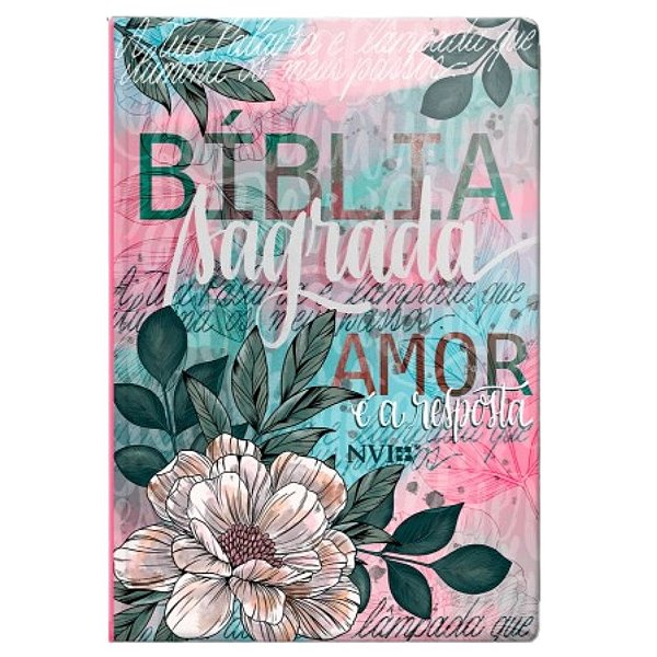 Bíblia NVI Letra Grande - Flor Artística