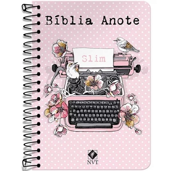 Bíblia Anote Slim - NVT - Espiral - Typo Rosa