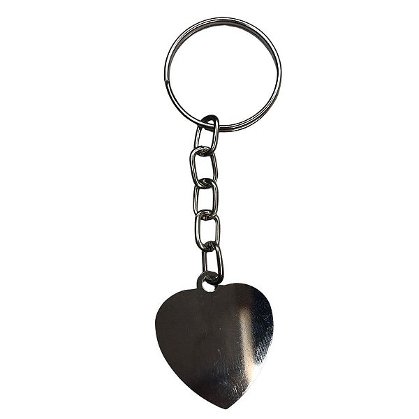 Chaveiro Metal Coração Pequeno - Personalizado