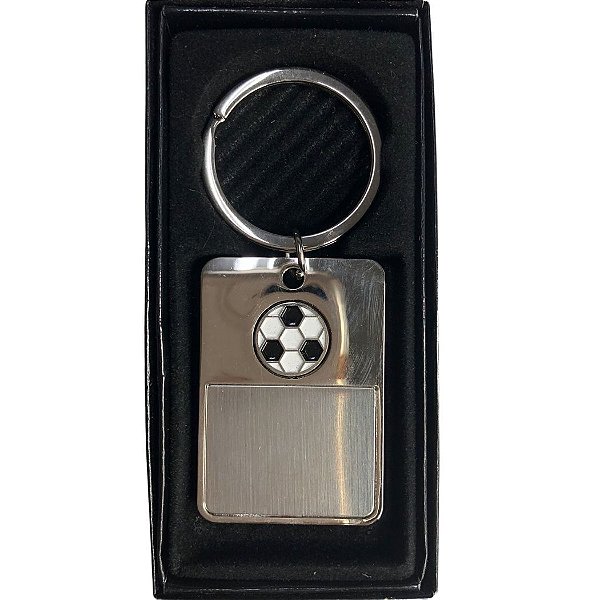 Chaveiro Placa de Metal - Bola de Futebol - Personalizado
