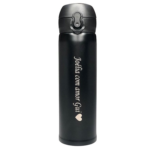 Garrafa Térmica Metal Personalizada - Preta