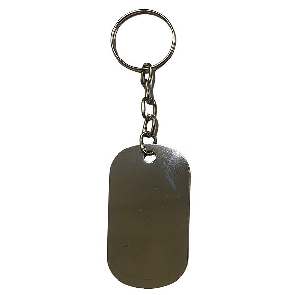Chaveiro Metal Oval Vertical Grande - Personalizado