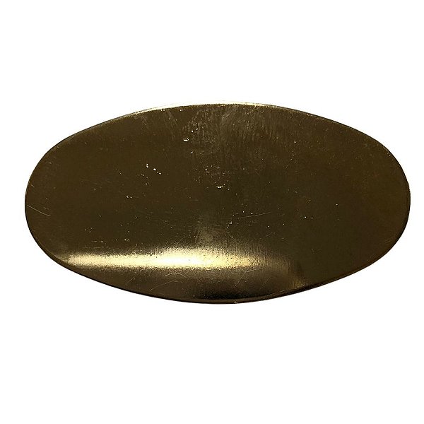 Broche Crachá Metal Dourado Personalizado - Oval