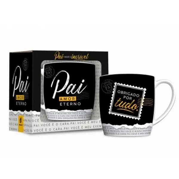 Caneca de  Porcelana - Pai Amor Eterno - Caneca de Porcelana - Pai Amor Eterno