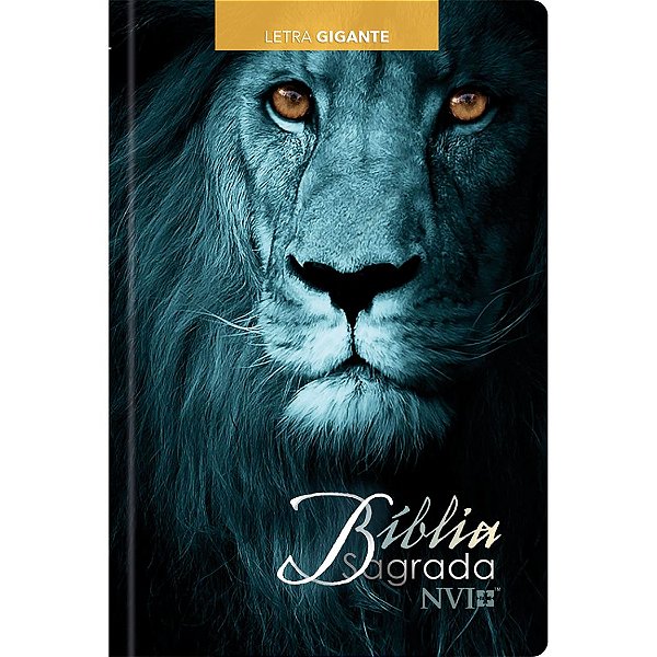 Bíblia NVI Letra Gigante - Leão Azul - Capa Dura