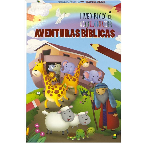 Livro Bloco de Colorir - Aventuras Bíblicas - BrasiLeitura