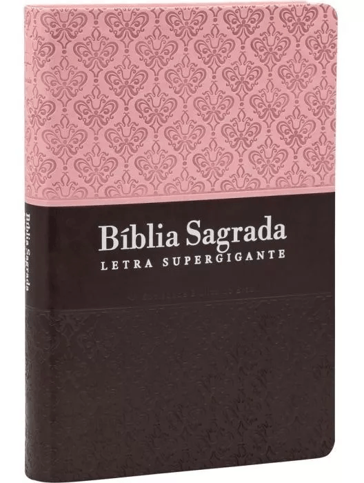 Bíblia Sagrada RC, Letra Super Gigante, Rosa e Marrom