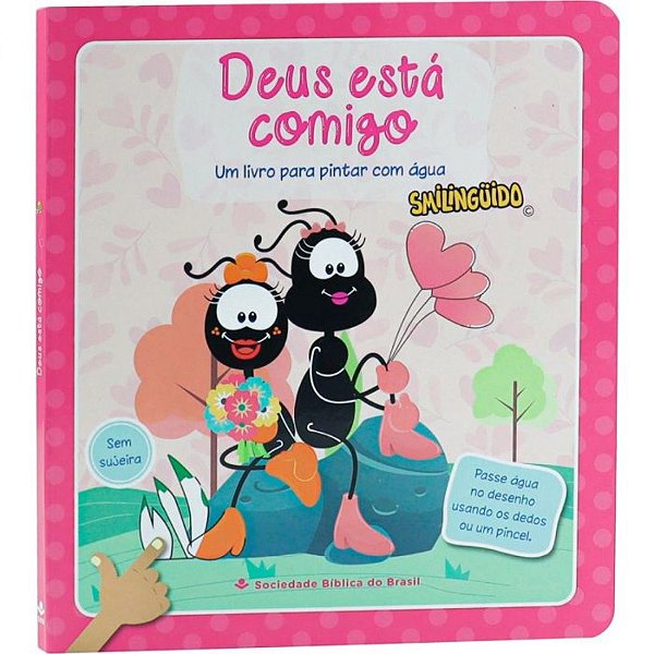 Livro para pintar com Água, Deus está comigo Smilinguido - SBB