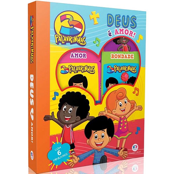 Box Deus é Amor - 3 Palavrinhas (com 6 livros) - Ciranda Cultural