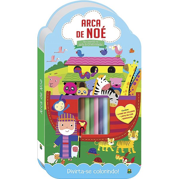 Livro para Colorir com Lápis, Arca de Noé - Brasileitura
