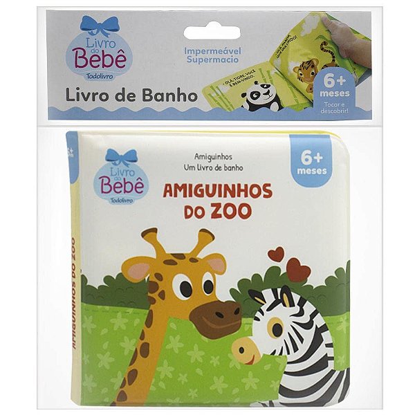 Livro de Banho do Bebê - Amiguinhos do Zoo - Todolivro