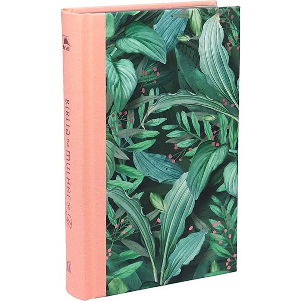 Bíblia da Mulher de Fé NVI - Capa Dura Tecido - Rosa Folhagem - Thomas Nelson