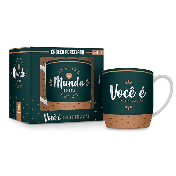 Caneca de Porcelana - Você é Inspiração - Brasfoot